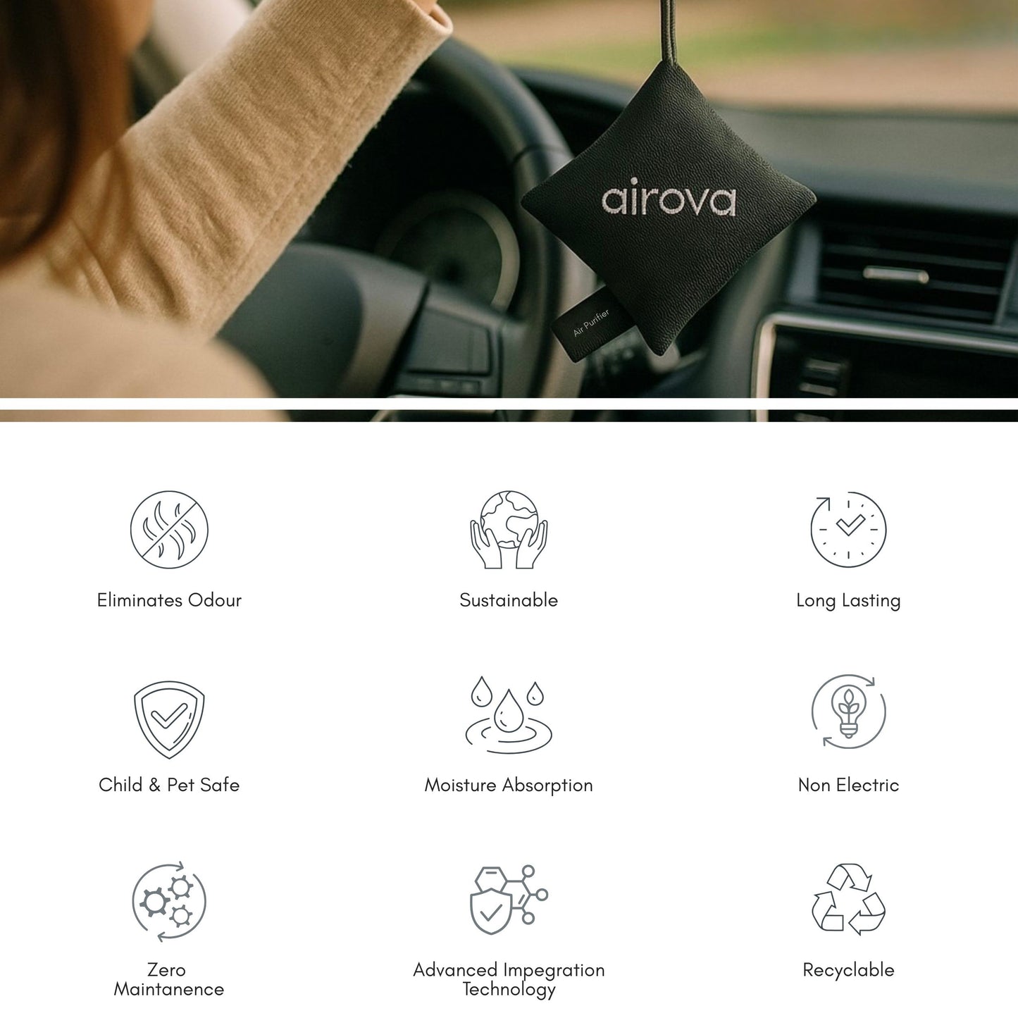 Airova | 100% Natural Charcoal Air Purifier and Odour Eliminator